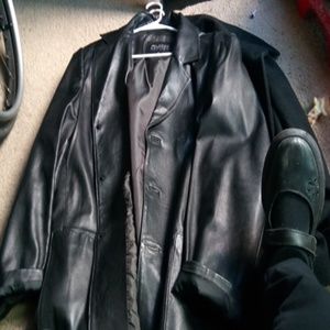 Leather coat